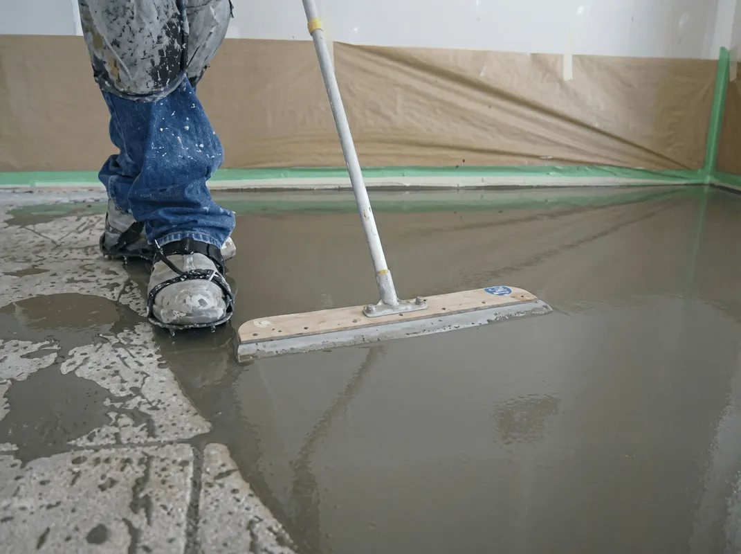 Uneven floor being professionally repaired in Jackson, MS